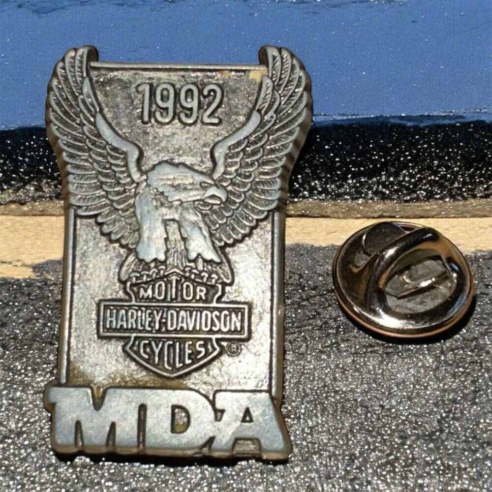 Harley-Davidson Silver and Black MDA Pin